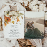 Waterverf Rustic Herfst Foto Weddenschap Kaart<br><div class="desc">Waterverf Rustic Pumpkin Wedding Invitation. Al Tekst is Editable - klik de "Aanpassen Verdere"knoop om uit te geven. Overeenkomende objecten in ons ontwerp van Cava-partij in winkel</div>