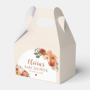 Waterverf Rustic Herfst Kleine Pompoen Baby Shower Bedankdoosjes