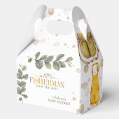 Waterverf Rustic Little Fisherman Baby shower Bedankdoosjes (Voorkant)
