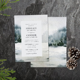 Waterverf Rustic Misty Mountain Lake Kaart