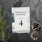 Waterverf Rustic Misty Mountain Lake Menu