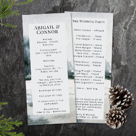 Waterverf Rustic Misty Mountain Lake Programmakaart