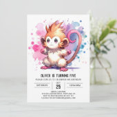 Waterverf Rustic Monkey verjaardag Kaart (Staand voorkant)