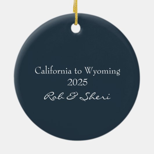 Waterverf Rustic Mountain Keramisch Ornament (Achterkant)