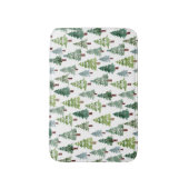 Waterverf Rustic Pine Forest Pattern Winter   Badmat (Voorkant Verticaal)