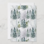 Waterverf Rustic Pine Trees Deep Green Kaart (Achterkant)