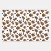 Waterverf Rustic Pinecone Inpakpapier Vel (Voorkant)