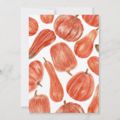 Waterverf Rustic Pumpkin Girl Baby shower Kaart (Achterkant)