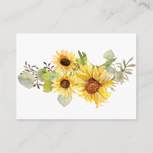 Waterverf Rustic Pumpkin Sunflower Wood Books Informatiekaartje (Achterkant)