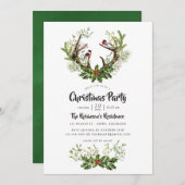 Waterverf Rustic Reindekerst Kaart (Voorkant / Achterkant)