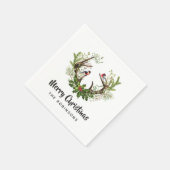 Waterverf Rustic Reindekerst Servet (Hoek)