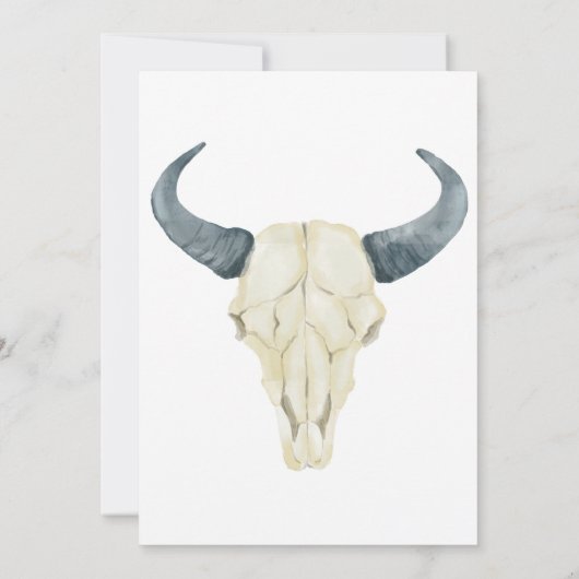 Waterverf Rustic Rodeo | Uitnodiging tot weddensch (Achterkant)