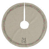 Waterverf Rustic Rosemary en Berries over de overl Kerstboom Rok (Voorkant)