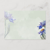 Waterverf Rustic Sage Green & Paarse Daisies Informatiekaartje (Achterkant)