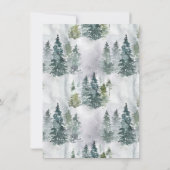 Waterverf Rustic Spruce Pine Tree-kerstfeest Kaart (Achterkant)