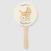 Waterverf Rustic Stroller Pram Baby shower Handwaaier (Voorkant)