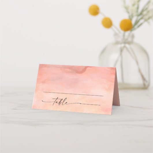 Waterverf Rustic Wedding Mountain Sunset Plaatskaartje (Voorkant)