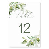 Waterverf Rustic Wedding Olive Branches Kaart (Voorkant)