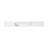 Waterverf Rustic Wedding Olive Branches Uitnodigingen Wikkel (Vlak)