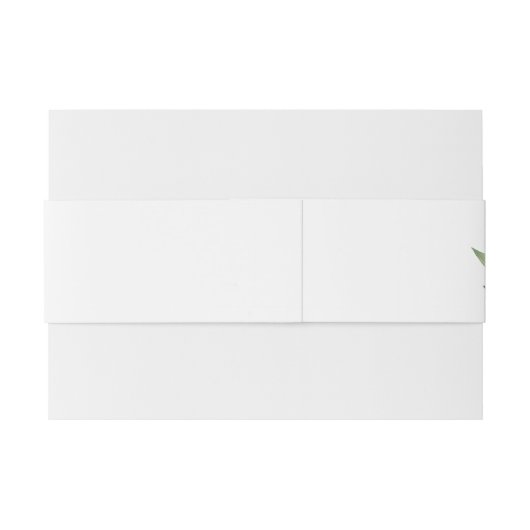 Waterverf Rustic Wedding Olive Branches Uitnodigingen Wikkel (Achterkant Voorbeeld)