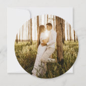 Waterverf Rustic Wedding Photo Wood Grain Kaart (Achterkant)
