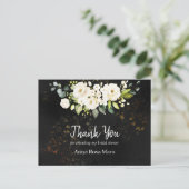 *~* Waterverf Rustic White Rose Vrijgezellenfeest Briefkaart (Staand voorkant)
