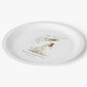 Waterverf Rustic Wildflower Vrijgezellenfeest Papieren Bordje (Gekanteld)