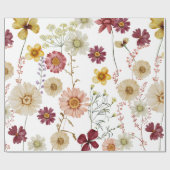 Waterverf Rustic Wildflower Wrapping Paper Cadeaupapier (Vlak)
