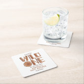 Waterverf Rustic Wood Wild Eén Baby shower Kartonnen Onderzetters (Insitu)