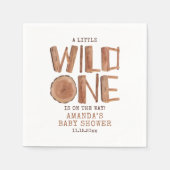 Waterverf Rustic Wood Wild Eén Baby shower Servet (Voorkant)