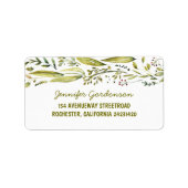 WATERVERF RUSTIC WOODLAND BRUILOFT ETIKET (Voorkant)