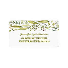 WATERVERF RUSTIC WOODLAND BRUILOFT ETIKET