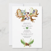 Waterverf rustiek bos Vrijgezellenfeest Kaart (Voorkant)