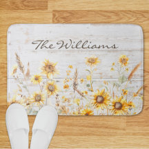 Waterverf Rustiek Geel Zonnebloem Tuin Hout