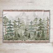 Waterverf rustiek groen bos deken