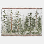 Waterverf rustiek groen bos deken (Voorkant)