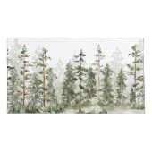 Waterverf rustiek groen bos kussensloop (Achterkant)