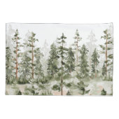 Waterverf rustiek groen bos kussensloop (Achterkant)