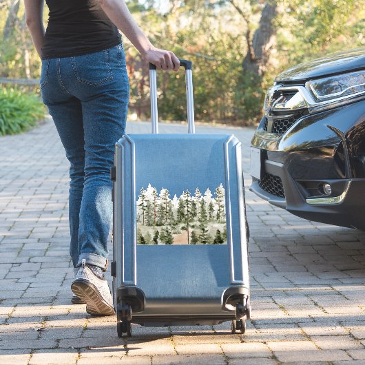 Waterverf rustiek groen bos sticker (Koffer Insitu)