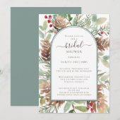 Waterverf rustiek groen koppels Vrijgezellenfeest Kaart (Voorkant / Achterkant)