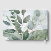 Waterverf rustiek groen salie bruiloft gastenboek (Achterkant)