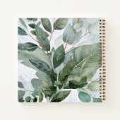 Waterverf rustiek groen salie bruiloft gastenboek notitieboek (Achterkant)