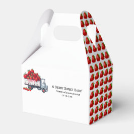 Waterverf Rustiek Schattige aardbeien baby shower Bedankdoosjes