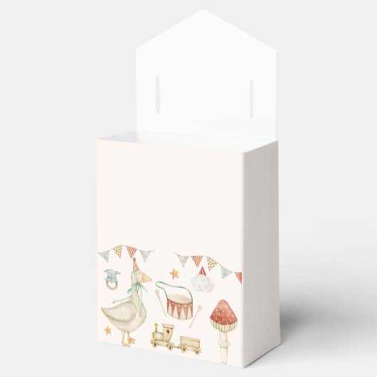 Waterverf Rustiek Schattige Baby Hallo Baby Speelg Bedankdoosjes (Geopend)