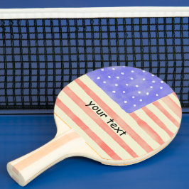 Waterverf rustiek VS Amerikaanse vlag Aangepaste t Tafeltennisbatje
