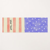 Waterverf rustiek VS Amerikaanse vlag Aangepaste t Yogamat (Voorkant (horizontaal))