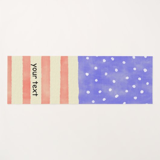 Waterverf rustiek VS Amerikaanse vlag Aangepaste t Yogamat (Voorkant (horizontaal))