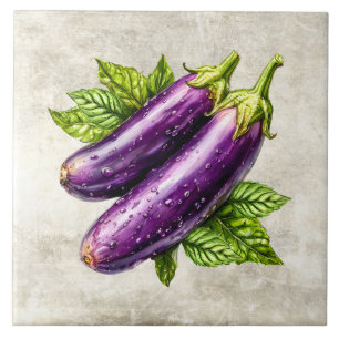 Waterverf Rustieke Aubergine Nep Textuur Tegeltje