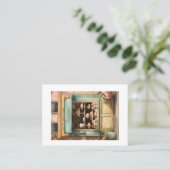 "Waterverf rustieke bakkerij Storefronts Clip Visitekaartje (Staand voorkant)