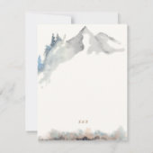 Waterverf rustieke berg bruiloft menu Kaart (Achterkant)